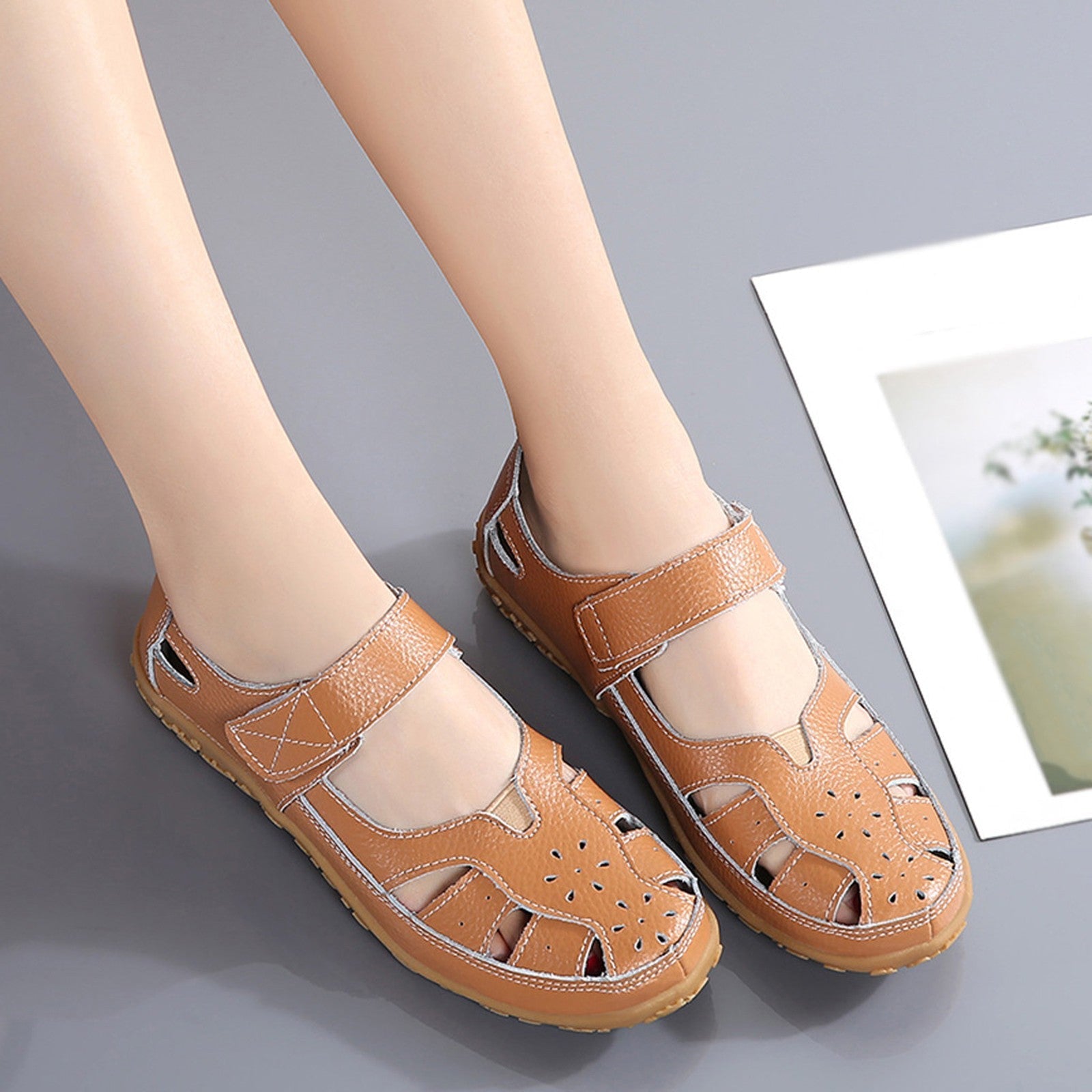 Luna – Women's Comfort Sandals – Style 2 - Brown - 39