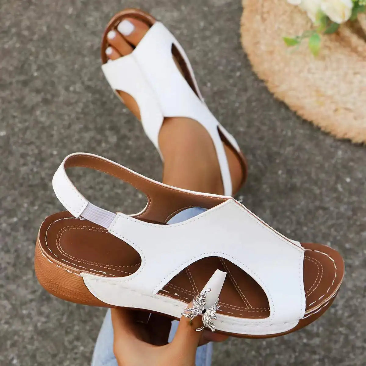 Vital – Women's Comfort Sandals - White - 36