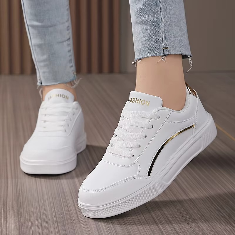 Gold Trace – Comfort Trainers - White - 39