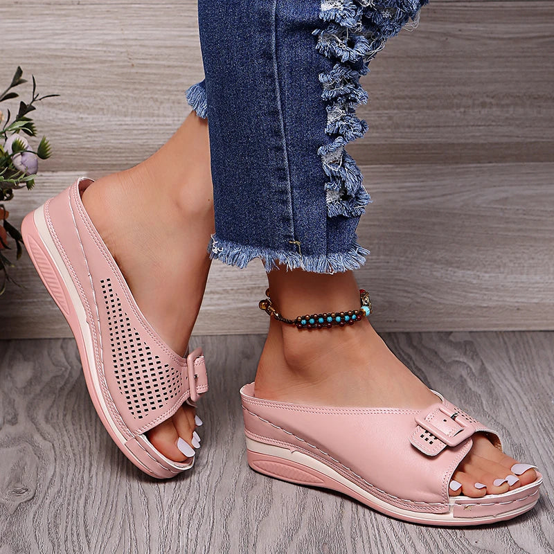 Venice Luxe – Women's Comfort Sandals - Pink - 36