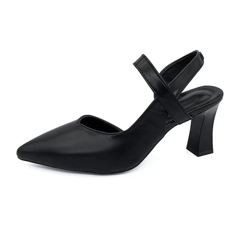 Royal – Women's Comfort Heeled Shoes - Black - 34
