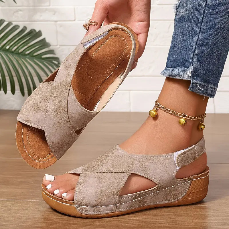 Ursula – Women's Comfort Sandals - Khaki - 37