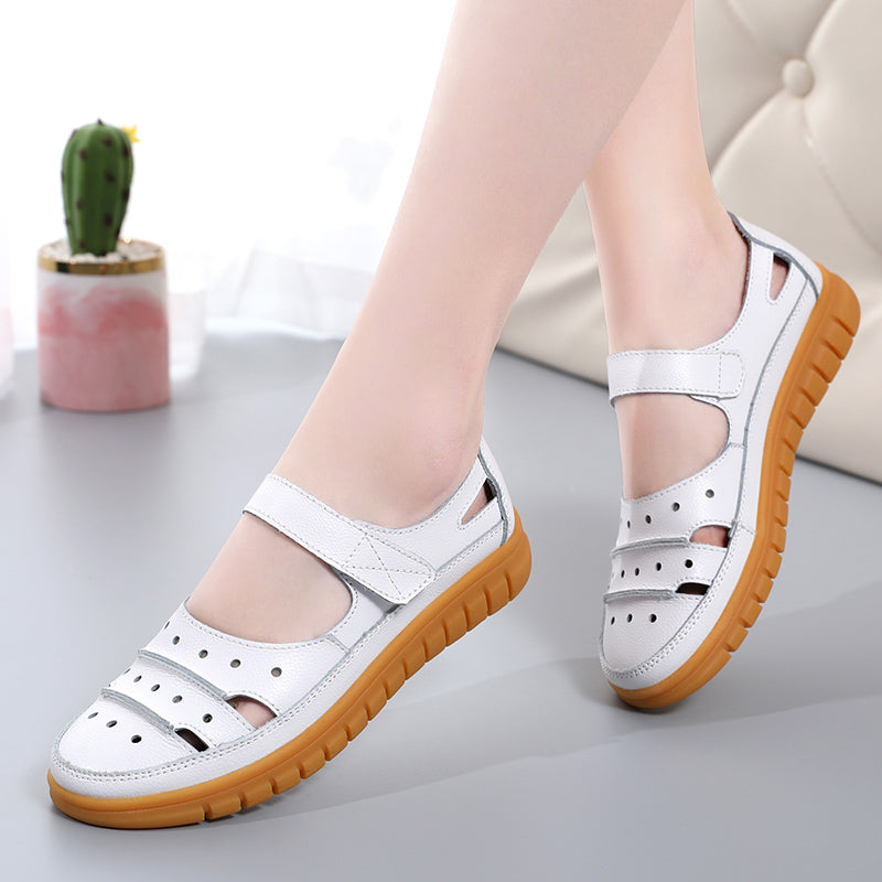 Retro – Women's Comfort Sandals - Beige - 38